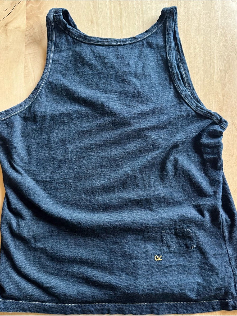 Woman’s Navy Blue 45Rpm Tank Top - Classic Cotton Jersey - Medium size